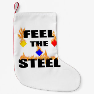 Pittsburgh Feel The Steel Fire Football Sports Na Small Christmas Stocking