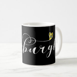 Pittsburgh Flag Heart Coffee Mug