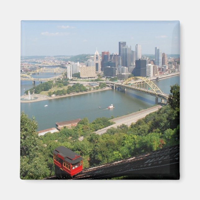 Pittsburgh from Mt Washington Magnet (Front)