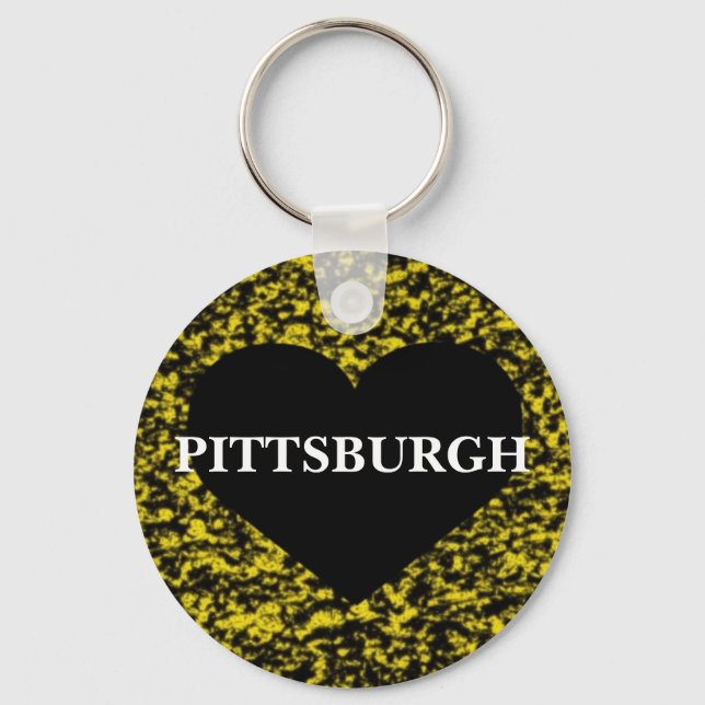 Pittsburgh Heart Key Ring (Front)