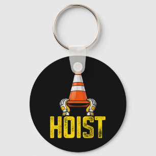 Pittsburgh Hoist The Traffic Cone Funny Key Ring