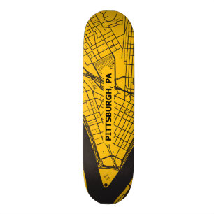 Pittsburgh Map Skateboard