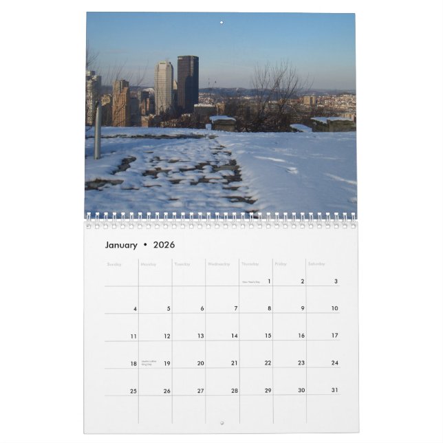 PITTSBURGH, PA 2012 CALENDAR (Jan 2026)