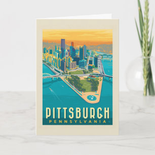 Pittsburgh, PA   Bird's Eye View Card