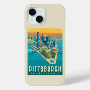 Pittsburgh, PA   Bird's Eye View iPhone 15 Case