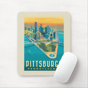 Pittsburgh, PA   Bird's Eye View Mouse Pad