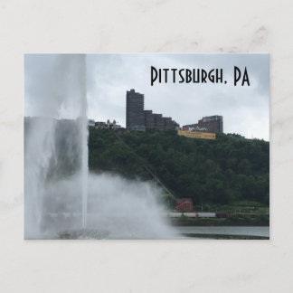Pittsburgh, PA Fountain Postcard