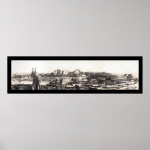 Pittsburgh, PA Skyline Photo 1907 Poster