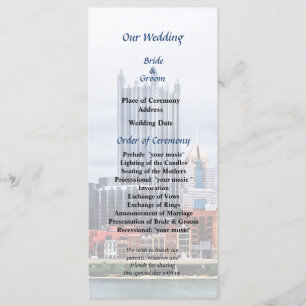 Pittsburgh PA Skyline Wedding Program
