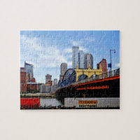 Pittsburgh PA - Train By Smithfield St Bridge