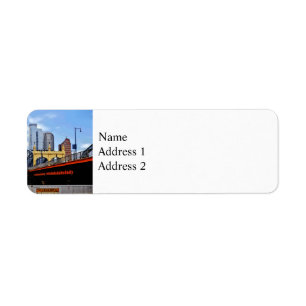Pittsburgh PA - Train By Smithfield St Bridge Return Address Label