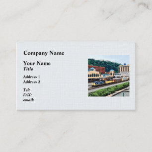 Pittsburgh PA - Train Going By Station Square Business Card