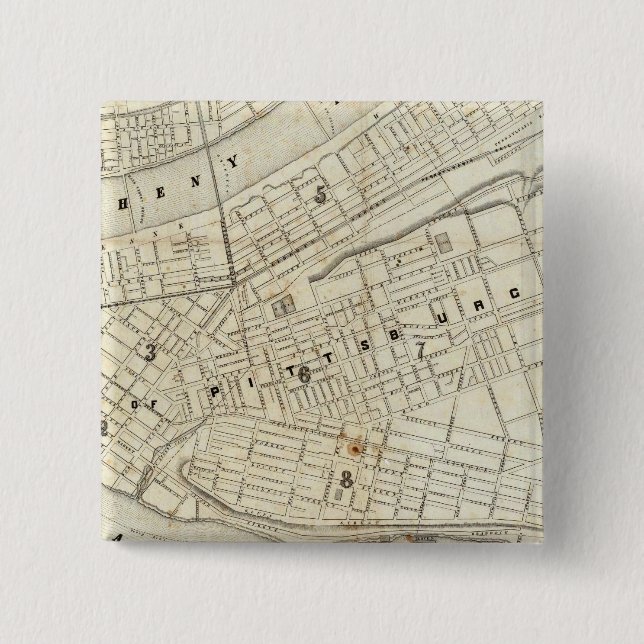 Pittsburgh, Pennsylvania 15 Cm Square Badge (Front)