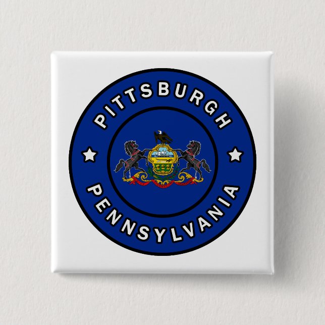 Pittsburgh Pennsylvania 15 Cm Square Badge (Front)