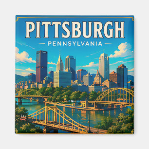 🌉 Pittsburgh Pennsylvania Bridges And Skyline Magnet