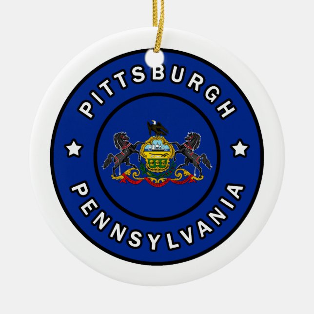 Pittsburgh Pennsylvania Ceramic Ornament (Front)