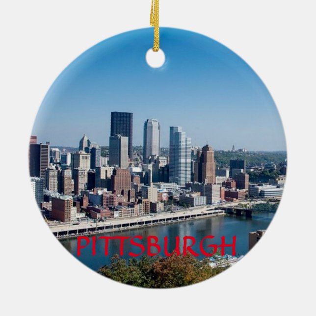 Pittsburgh Pennsylvania Circle Ornament (Back)