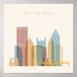 Pittsburgh, Pennsylvania   City Skyline Poster