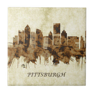 Pittsburgh Pennsylvania Cityscape Ceramic Tile