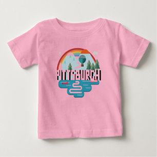 Pittsburgh, Pennsylvania Cityscape Design Baby T-Shirt