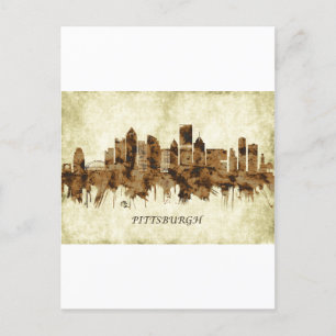 Pittsburgh Pennsylvania Cityscape Holiday Postcard