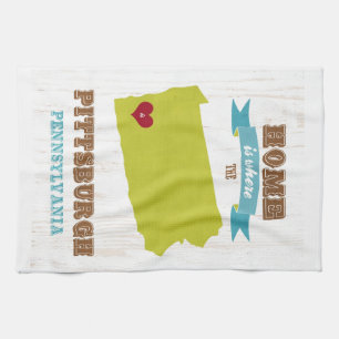 Pittsburgh, Pennsylvania Map – Home Is Where Tea Towel