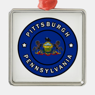 Pittsburgh Pennsylvania Metal Ornament