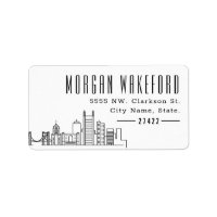 Pittsburgh, Pennsylvania Modern Deco Skyline Large