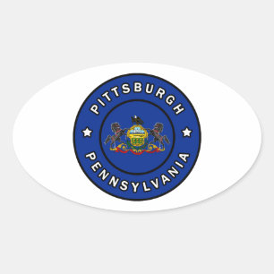 Pittsburgh Pennsylvania Oval Sticker