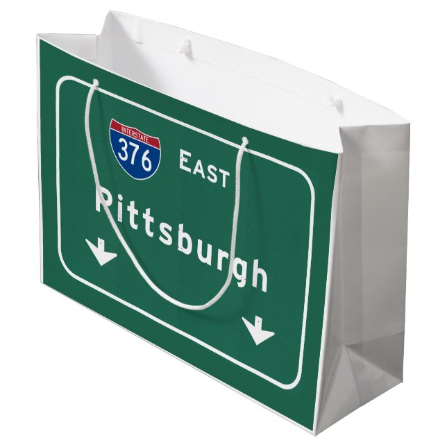 Pittsburgh Pennsylvania pa Interstate Highway : Large Gift Bag (Back Angled)