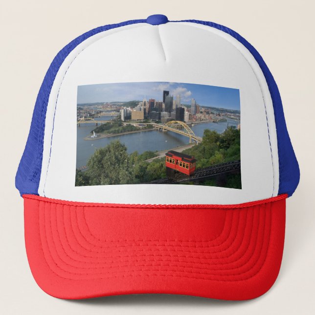 Pittsburgh Pennsylvania Photograph Trucker Hat (Front)