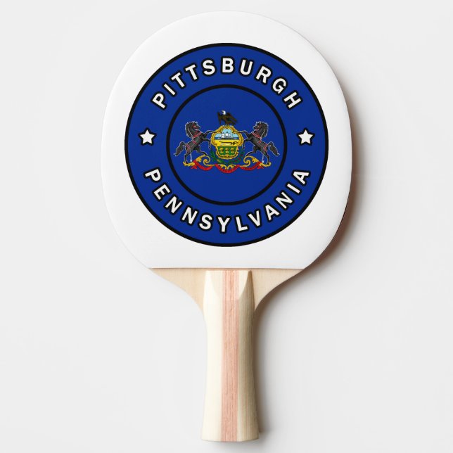 Pittsburgh Pennsylvania Ping Pong Paddle (Front)