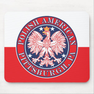 Pittsburgh Pennsylvania Polish Eagle Mouse Pad