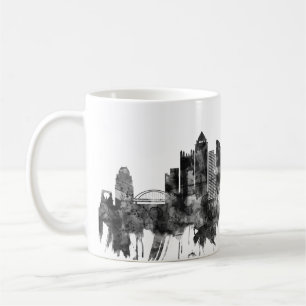 Pittsburgh Pennsylvania Skyline BW Coffee Mug