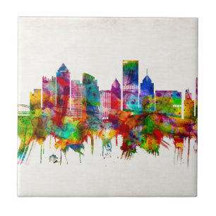 Pittsburgh Pennsylvania Skyline Ceramic Tile