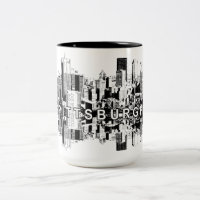 Pittsburgh, Pennsylvania skyline in black