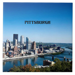 Pittsburgh, Pennsylvania skyline photograph Ceramic Tile