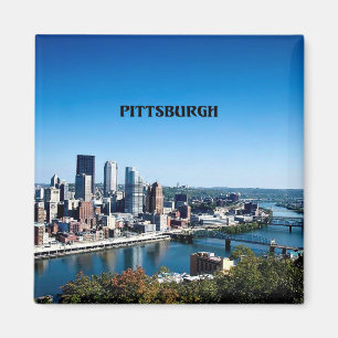 Pittsburgh, Pennsylvania skyline photograph Magnet