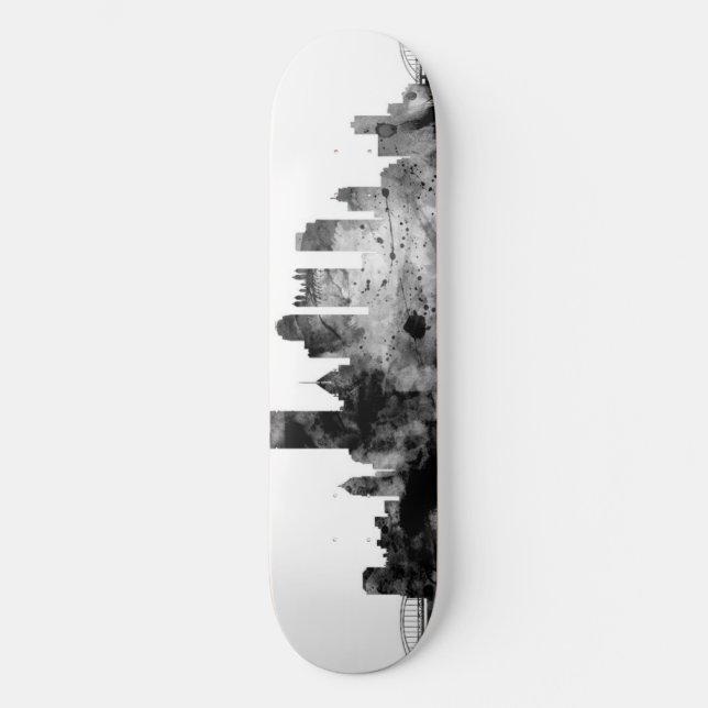 Pittsburgh Pennsylvania Skyline Skateboard (Front)