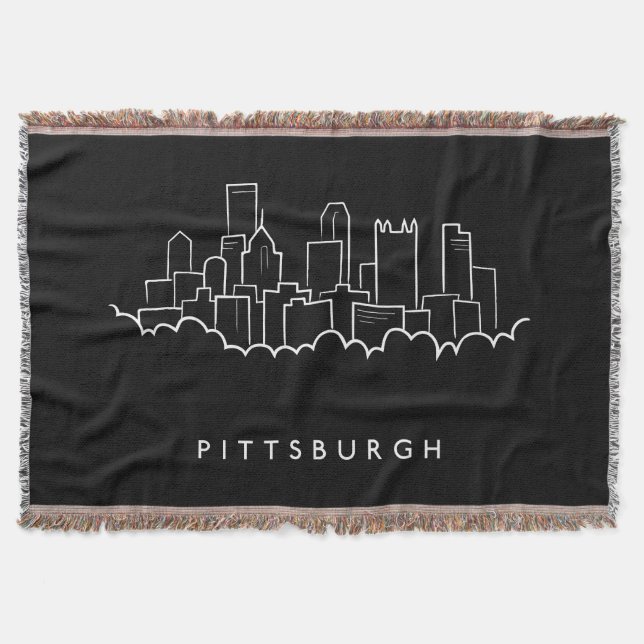 Pittsburgh Pennsylvania Throw Blanket (Front)