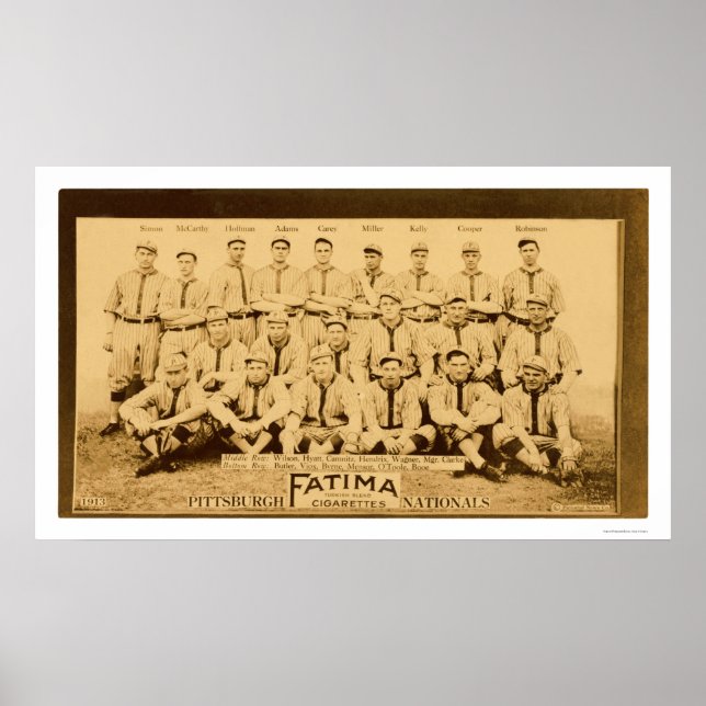 Pittsburgh Pirates Team 1913 Poster (Front)