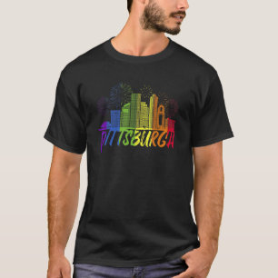 Pittsburgh Pride Skyline Pride Parade Pittsburgh T-Shirt