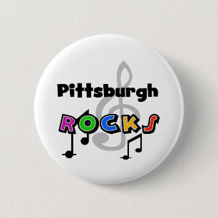 Pittsburgh Rocks 6 Cm Round Badge