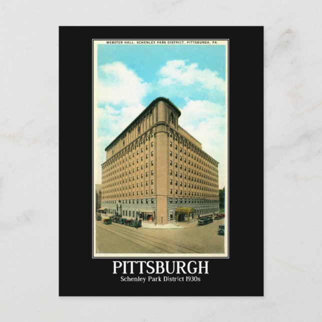 Pittsburgh Schenley Park District 1930s Postcard (Front)