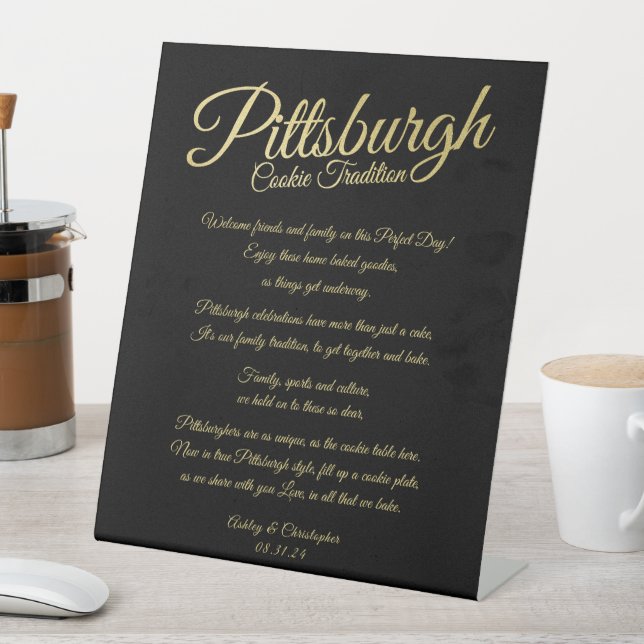 Pittsburgh Sketch Cookie Table Table Sign (In SItu)