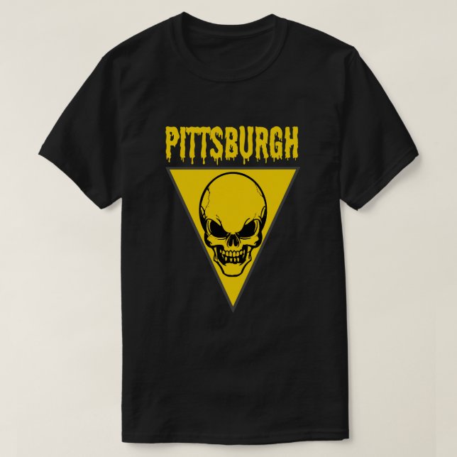Pittsburgh Skull  T-Shirt (Design Front)