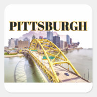 Pittsburgh skyline and Fort Pitt Bridge