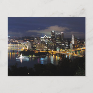 Pittsburgh Skyline at Dusk Postcard