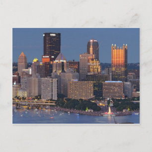 Pittsburgh Skyline at Dusk Postcard