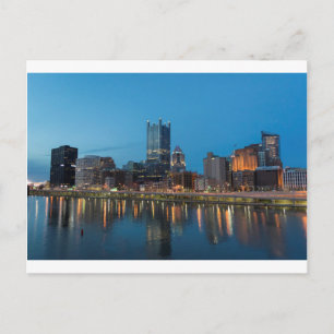 Pittsburgh Skyline at Dusk Postcard